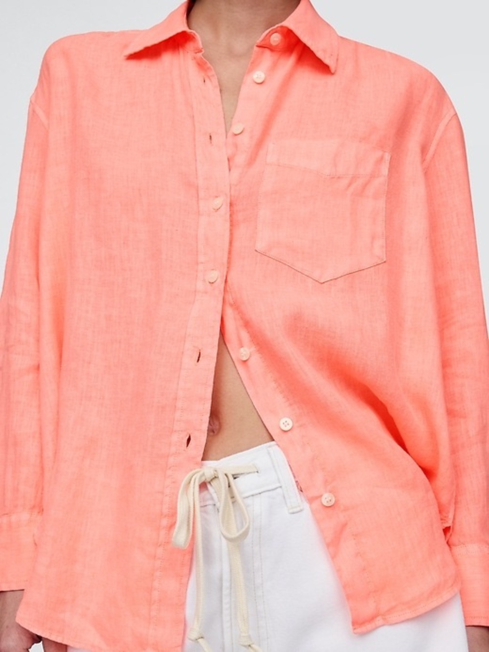 H&M | linen button up | size XL